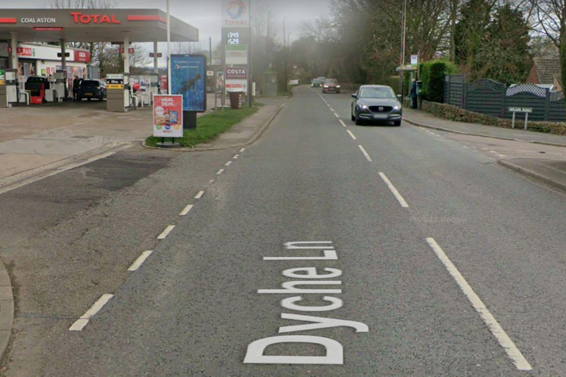 Reports of collision and road closure in North Derbyshire