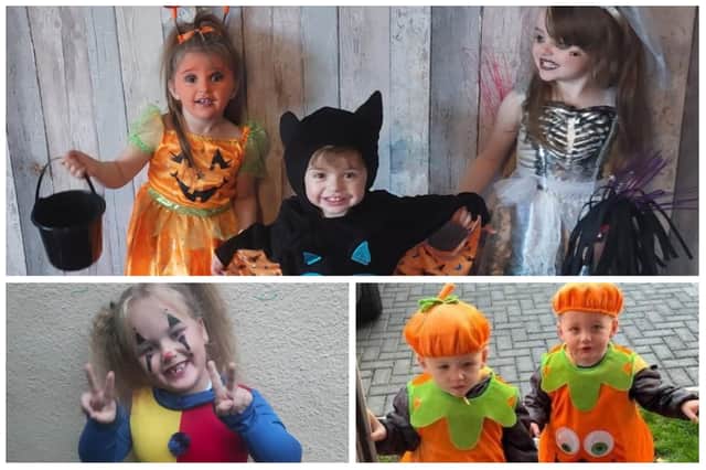 Cute kids in their Halloween costumes. Photos supplied by Fiona Wallace, Carole Shannon and Katrina Proctor, clockwise from top.