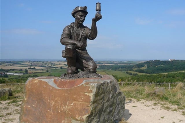 If a competition was held for the best view in the Mansfield and Ashfield area, this would surely win it. From the summit of Silverhill Woods, near Teversal, on the site of the former Silverhill Colliery, you can see over five counties. A bronze statue of a miner with a Davy lamp is a tribute to the days when King Coal reigned across Nottinghamshire.