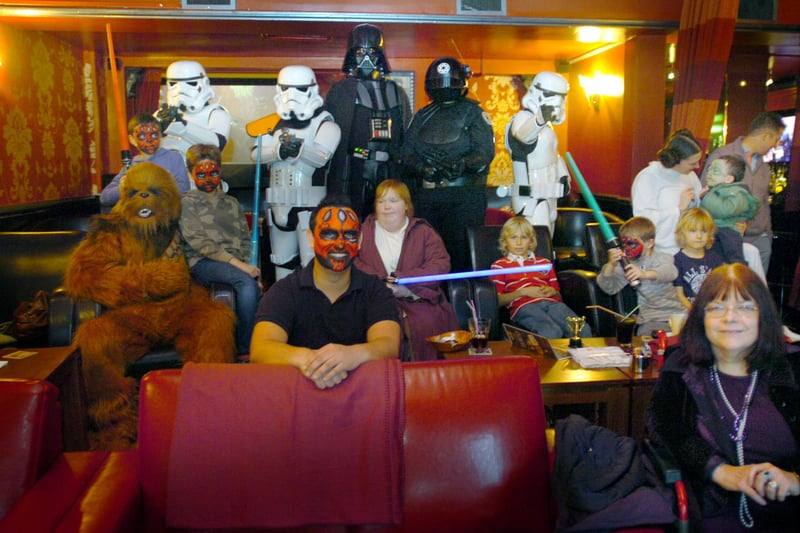 What a great day at the Flix Movie Cafe 12 years ago where Star Wars was the theme. Remember this?