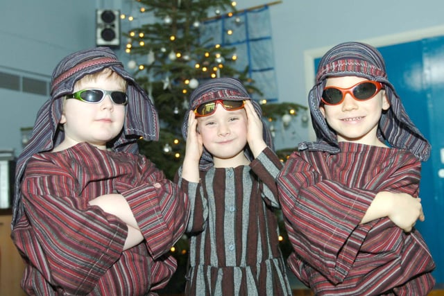 Looking cool at the 2009 Greatham Nativity but who are these stars of the stage?
