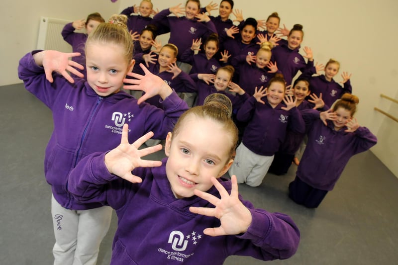 Youngsters from NU Dance who were going to perform at London's Queens Theatre in 2014.