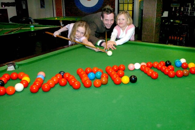Snooker professional Steve Harrison is to hold a fundraising snooker night with guest Ronnie O'Sullivan to raise funds for children with diabetes as Steve's daughter Lucy, six,  is a sufferer also pictured is Lucy's sister Katie, eight,  left.