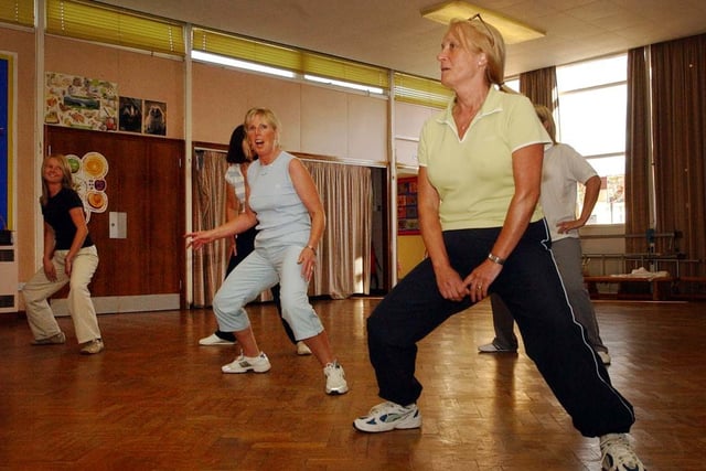 Healthy times for the staff at Clavering Primary School in 2003. Can you remember this?