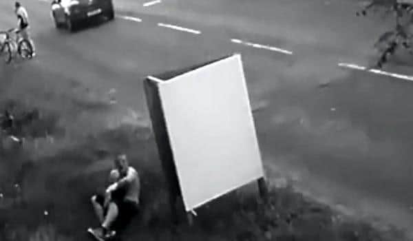 A Derbyshire yob was left in agony when he kicked a road sign.