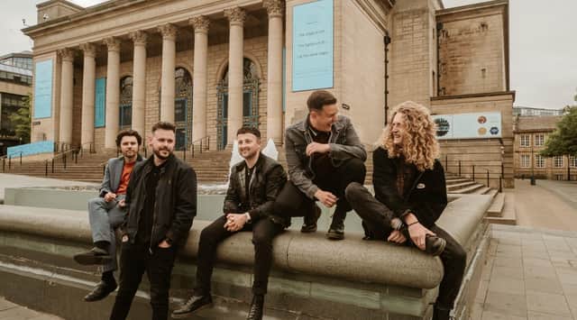 The Rosadocs outside Sheffield City Hall where they will be playing the biggest headline show of their career on November 3, 2023.