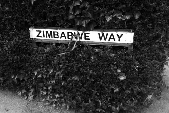 Last summer, someone changed the street sign for Rhodesia Road, Chesterfield, to Zimbabwe Way.
