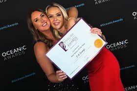 Laura Newbold, left, and Beth North have won East Midlands Hair Salon of the Year in The English Hair & Beauty Awards.