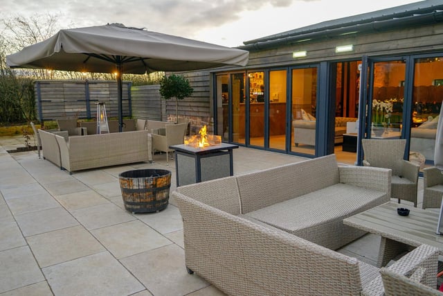 The outdoor terrace offering stunning countryside views is within easy reach of the lounge and bar.