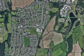 Councillors are expected to give the go-ahead for 400 new homes on a triangular area of land bordered by Inkersall Road, Inkersall Green Road and the Trans Pennine Trail. Image: Google Maps.