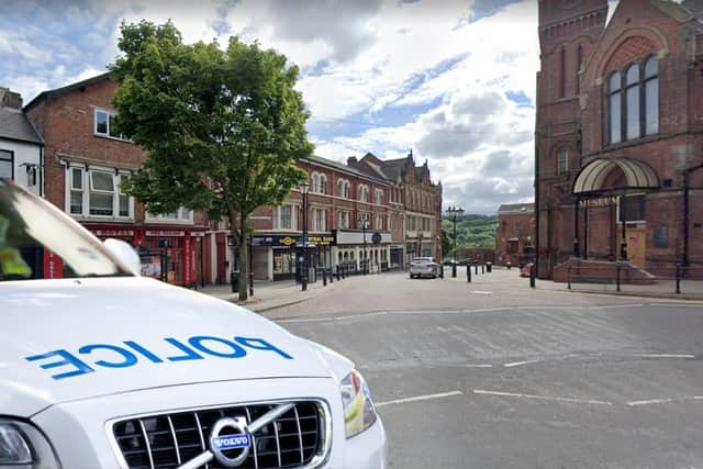 William Sutton, 23, was caught on CCTV hitting his victim nearby to Chesterfield’s Aruba bar