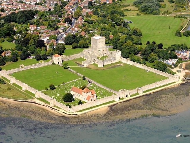 Portchester Castle from the air. Undated. Picture: Costen.co.uk