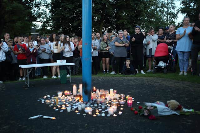 The Killamarsh community held a candlelit vigil at Baker Park, close to Chandos Crescent on September 20.
