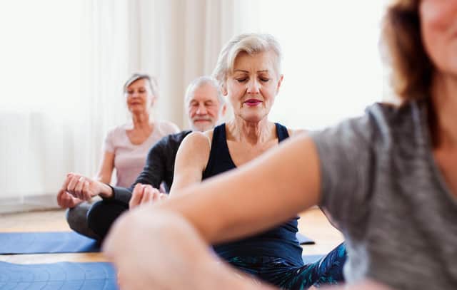 People of retirement age in Chesterfield borough are showing a keen interest in search for yoga classes (photo: Adobe Stock/Halfpoint)
