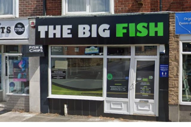 The Big Fish, a takeaway at 77 Newbold Road in Chesterfield has been given the highest possible score of five stars on November 14.