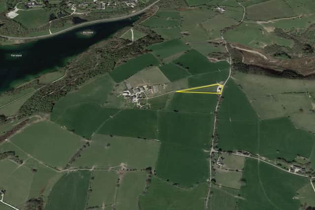 Residents say the land in question is the plot outlined in yellow, just east of Carsington Water. (Image: Google)