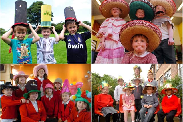 Who do you recognise in these hat-themed photos?