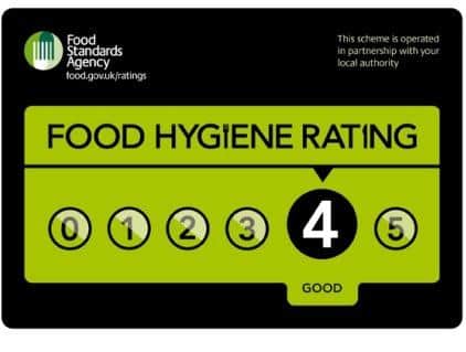A pub has been handed a new four-out-of-five food hygiene rating.