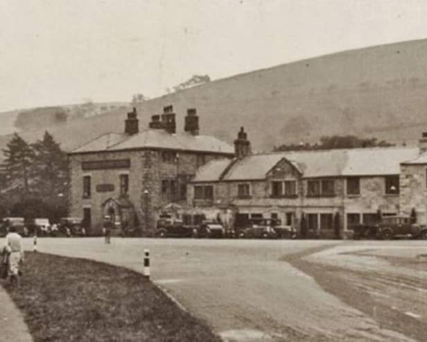 The Marquis Of Granby hotel in its heyday. Picture taken from Peak District National Park Authority planning document.
