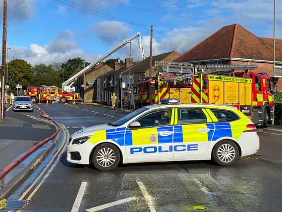 Emergency services are currently at the scene of a house fire on Newbold Road