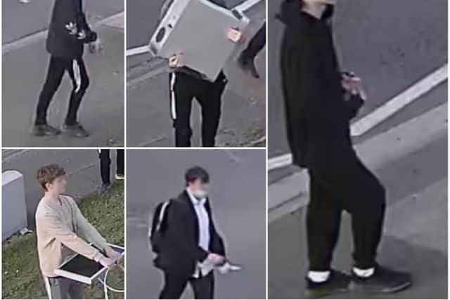 Police would like to speak to the group of boys in connection with a burglary in Staveley