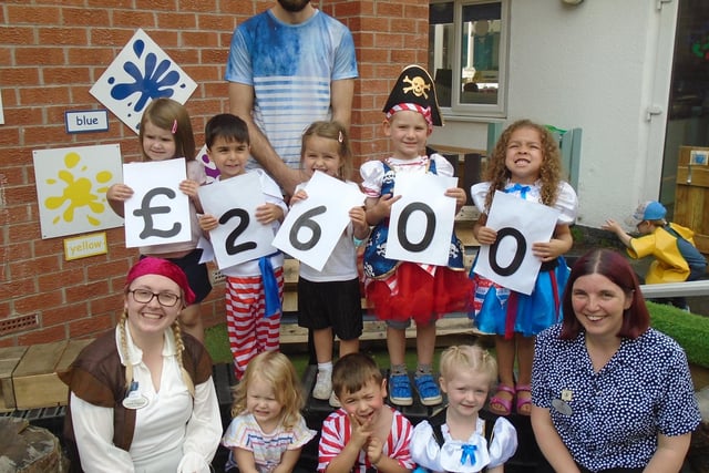 Children 1st at St Peter & St Paul day nursery in Chesterfield raised £2,600 for the Juvenile Diabetes Research Foundation (JDRF) and MacMillan Cancer Support at a summer fair.