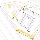 Chesterfield Borough Council has released these plans for a temporary car park at the Chesterfield Hotel site.