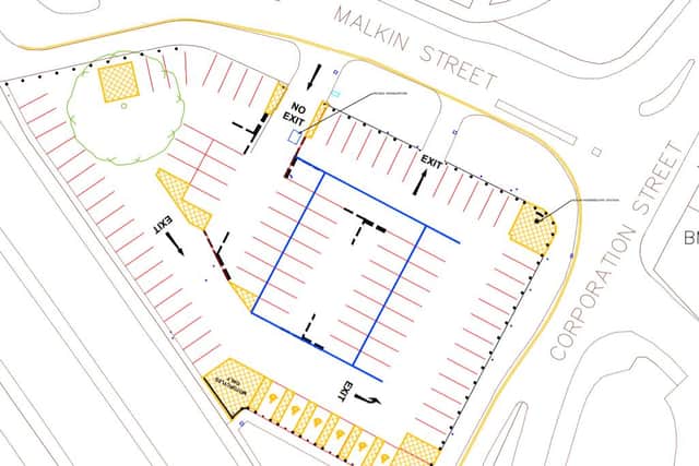 Chesterfield Borough Council has released these plans for a temporary car park at the Chesterfield Hotel site.