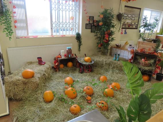 Indoor pumpkin patch at Kids Planet Sheepbridgge