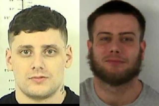 Benjamin Pownall (left) and Jack Humphries (right) left the open prison at around 5.15pm yesterday (6 December) and got into a vehicle which is believed to have travelled into Staffordshire.