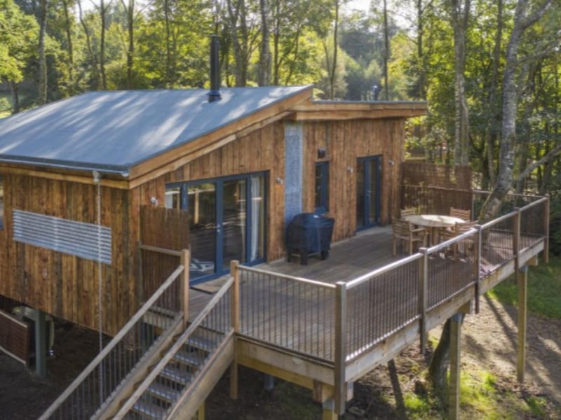 Take the stairs to your exclusive treetop retreat.