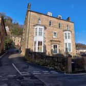 The apartment is on the first floor of this eye-catching property on Holme Road, Matlock