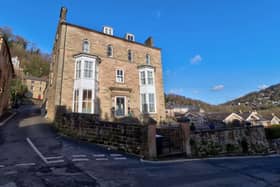The apartment is on the first floor of this eye-catching property on Holme Road, Matlock