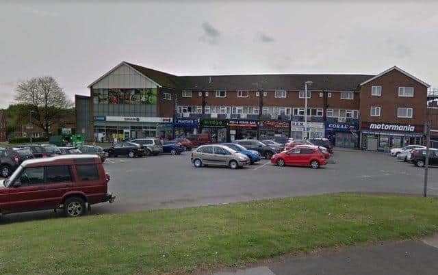 The shops at Littlemoor, Chesterfield. Picture from Google for illustrative purposes only.