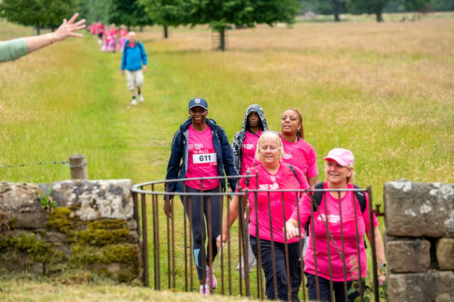 Crossing parkland on the Chatsworth estate. Photo: Breast Cancer Now