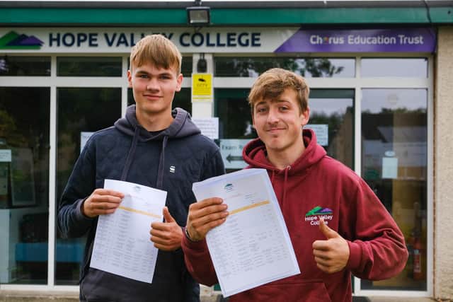 GCSE results day at Hope Valley College.