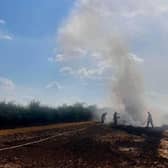 Fire crews from Matlock and Clay Cross were deployed to a grass fire on Thursday, July 16.
