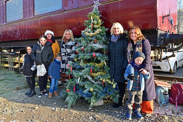 Christmas trees helped get passengers in the festive spirit
