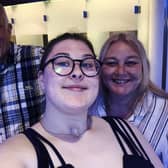 Eighteen-year-old Emily Eden with dad Richard and mum Dawn