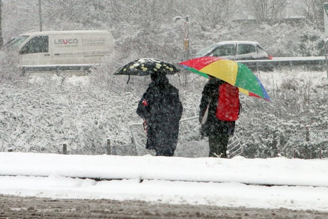 Severe weather conditions in snow on Chesterfield's roads