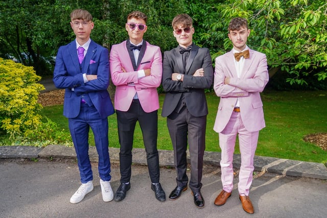 Dapper chaps pose for a picture at the Outwood Academy Newbold school prom