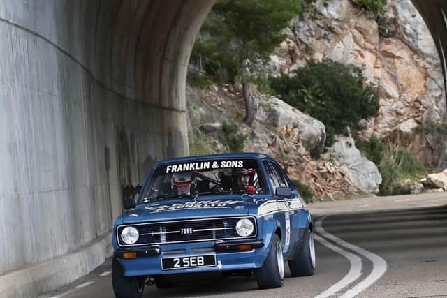 Steve Perez charges through the Mallorca stages in his Escort. All photos: Rally Sol de Ponent.