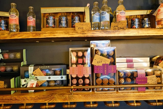 The store also has other gift ideas for that someone special, including chocolates, gins and tonics.