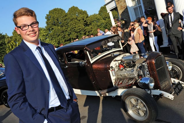 Tupton Hall Year 11 Prom           
Liam Holmes with his 1933 Ford ride.