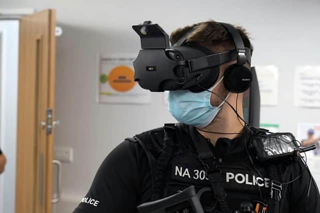 Officers in Derbyshire are helping trial a new virtual reality platform to help train in the use of Taser devices.