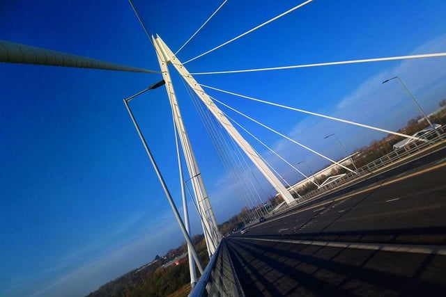 A view of the Northern Spire bridge by Davy Street.