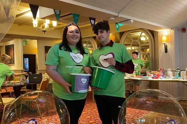 Billy Devine, right, and friend Olivia Bedford have raised almost £10,000 for local hospice care. (Photo: Contributed)