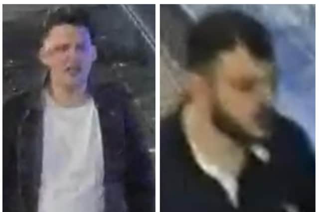 Derbyshire police investigating an assault in Chesterfield town centre want to speak to these men.