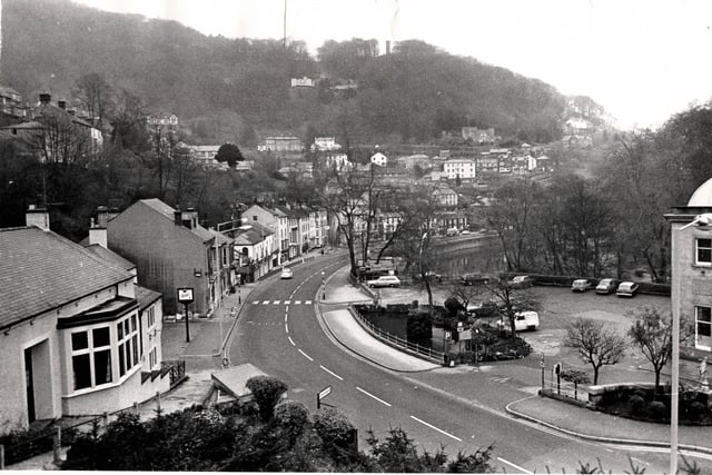Looking down and across Matlock Bath in 1972.