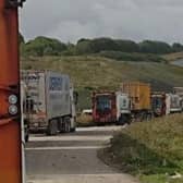 Waste Collection Lorries On The Move